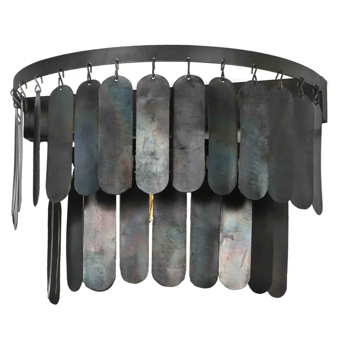 Wandleuchte mit Metalllamellen, Bernstein