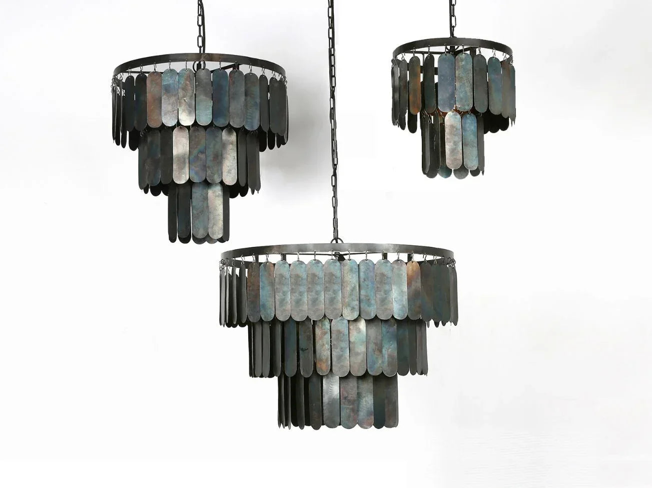 Hanglamp metalen schijven Amber L - My Sober Home