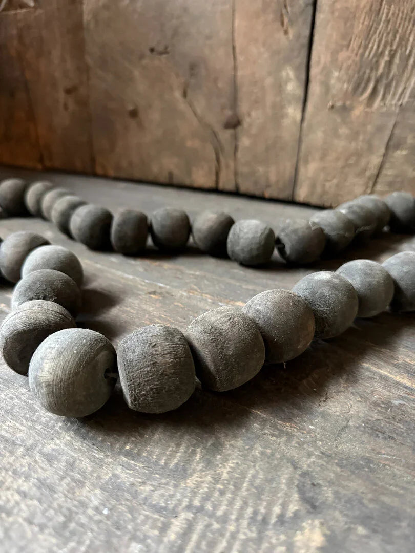 Grote houten kralen ketting - My Sober Home