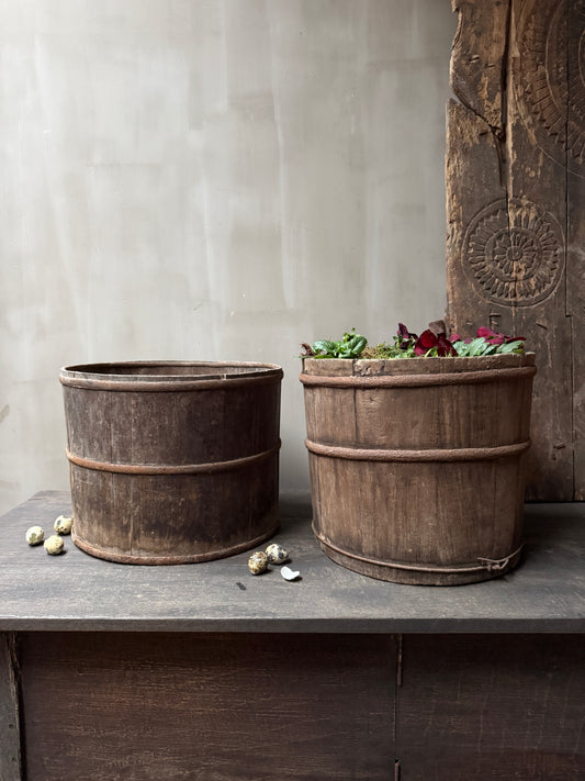 Oude houten bak / ton