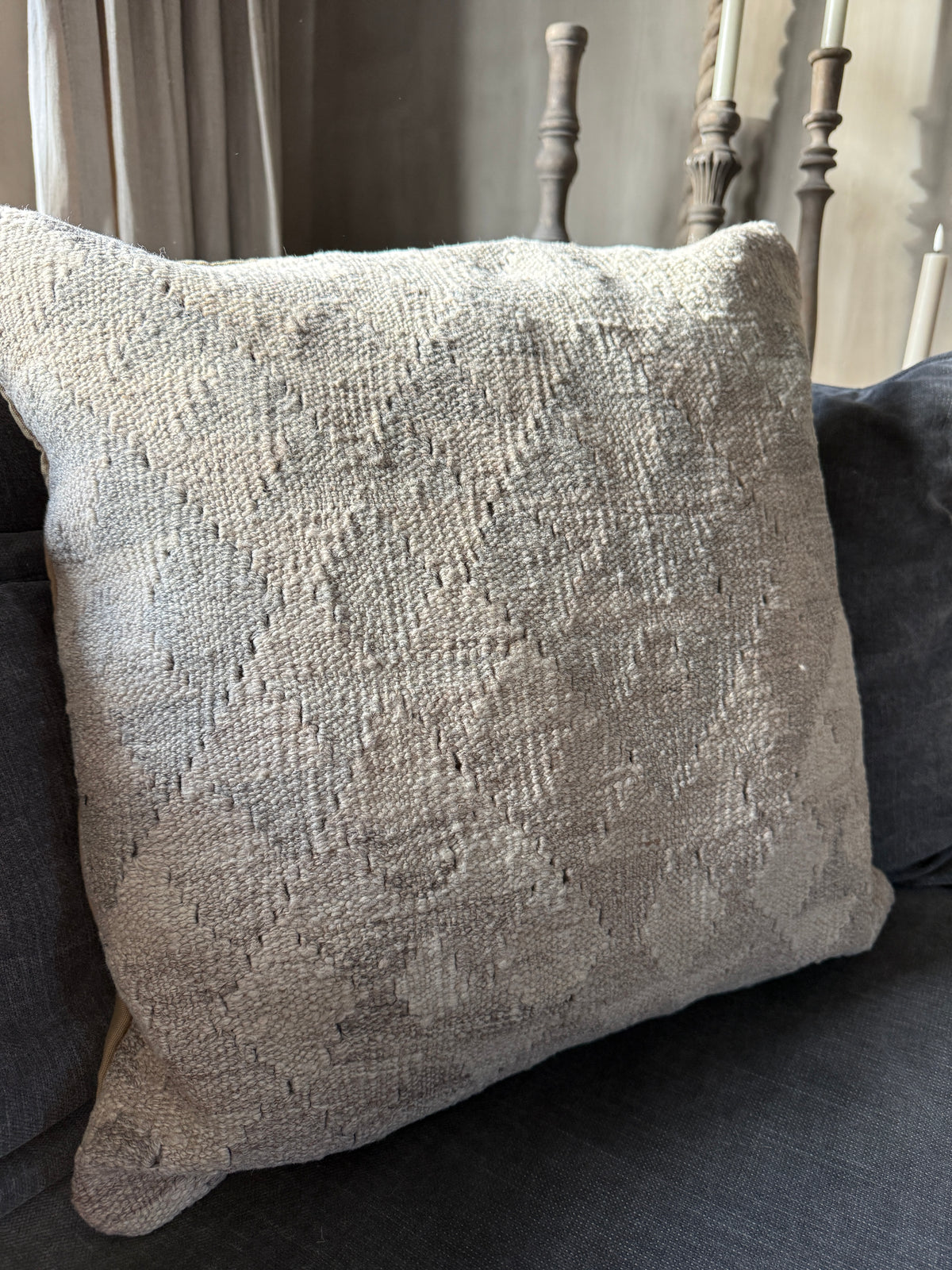 Kelim cushion gray/brown