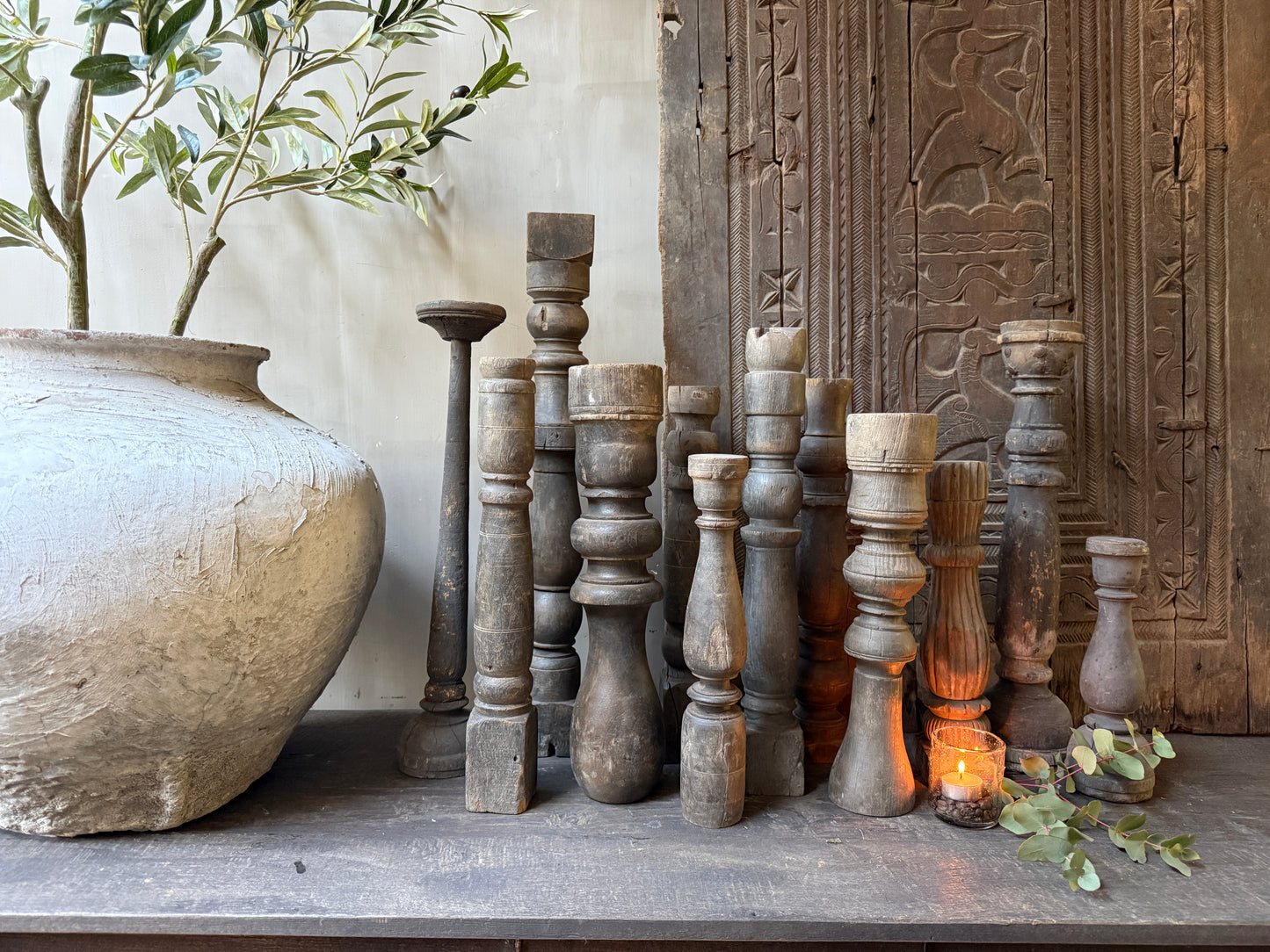 Wooden candlestick/baluster