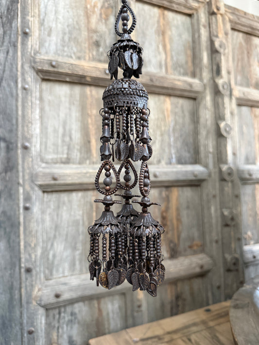 Ornamenthanger Liv met kralen en touw