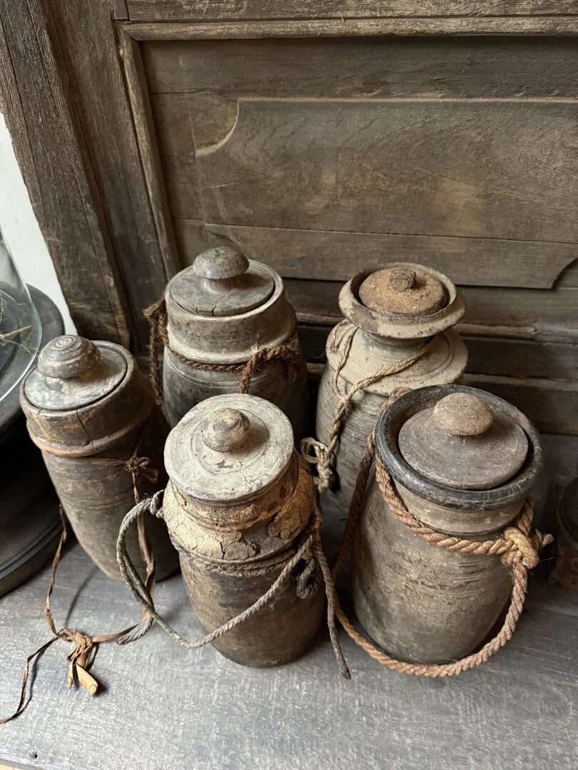 Oud Nepalees kruikje met deksel 5 - My Sober Home