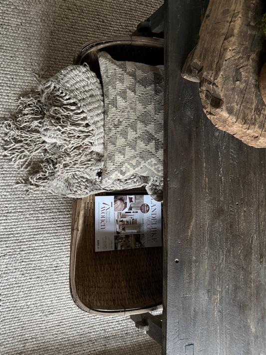 Oosterse oogst mand rechthoek