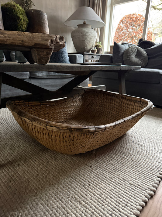 Oosterse oogst mand rechthoek