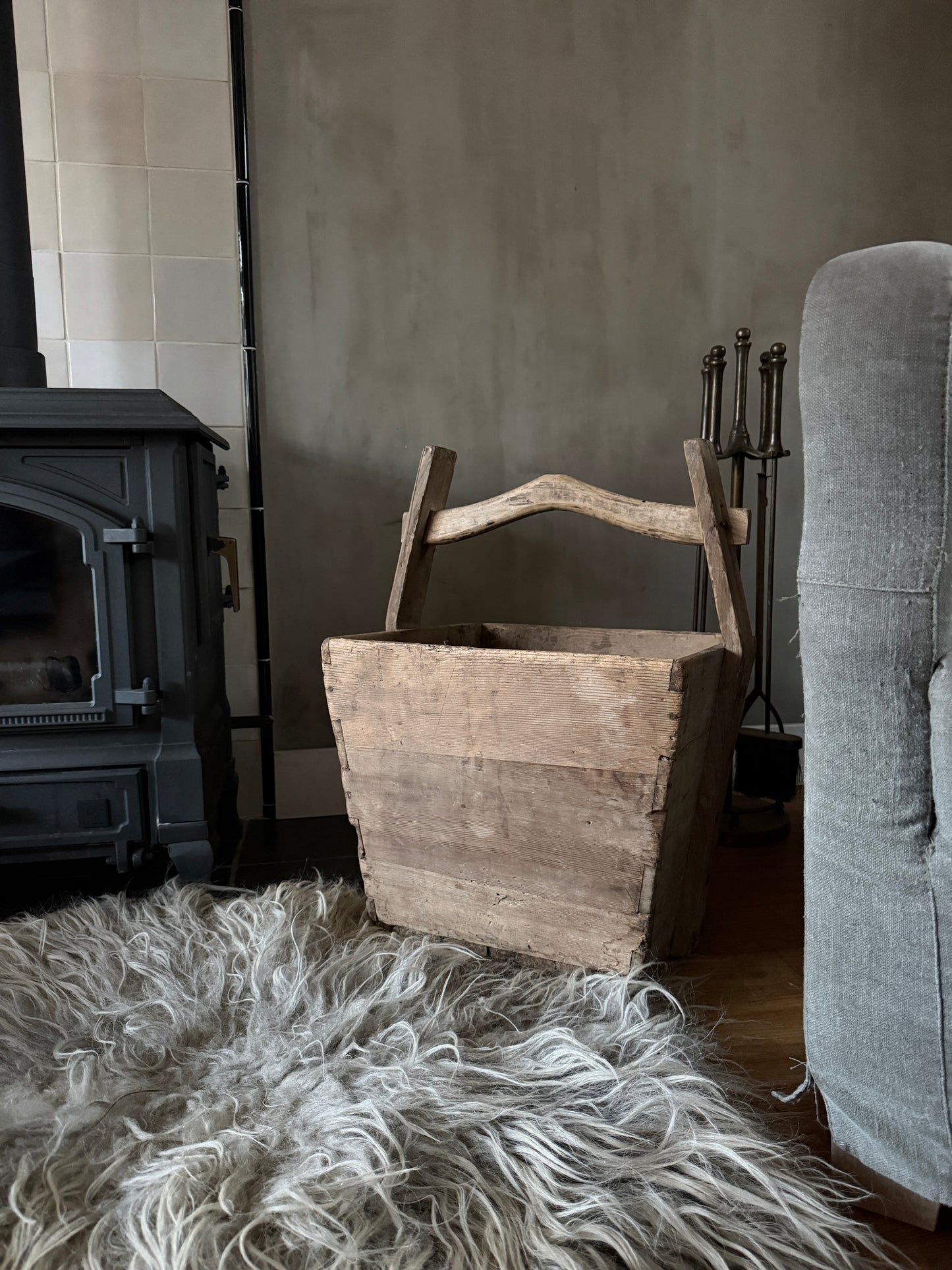 Chinesische Reisschale mit Griff