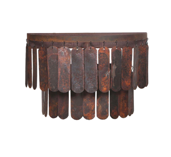 Wall lamp metal slats Amber
