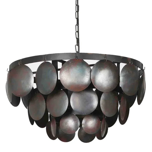 Pendant lamp metal round discs Lauren M