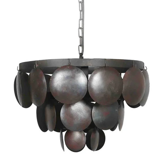 Pendant lamp metal round discs Lauren S