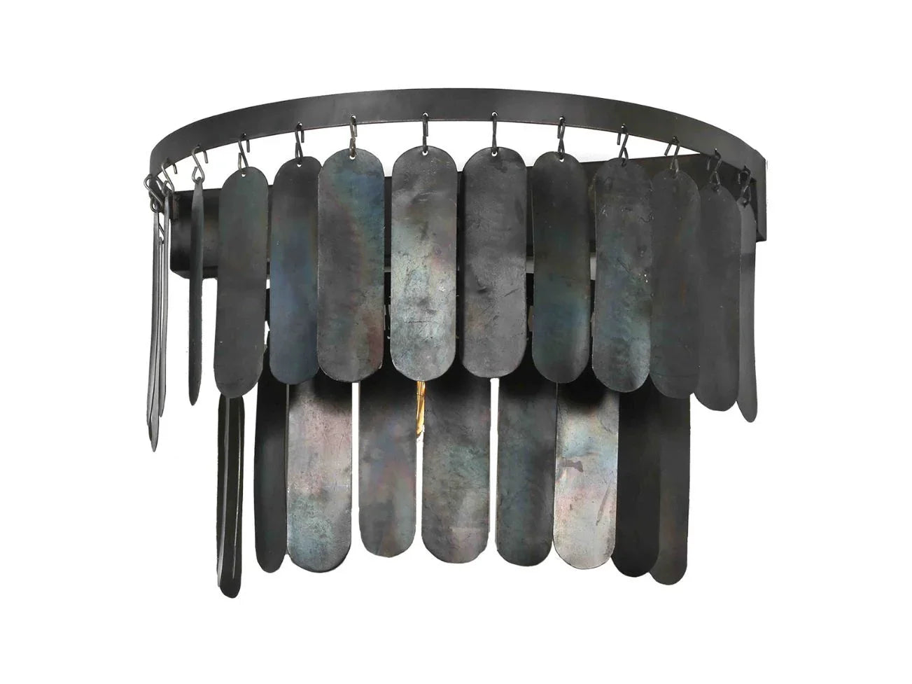 Wandlamp metalen lamellen Amber - My Sober Home