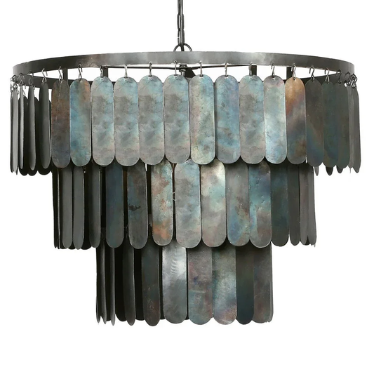 Pendant lamp metal discs Amber L