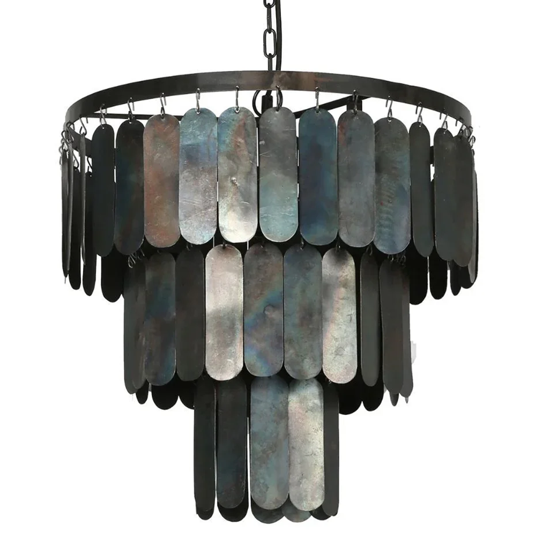 Pendant lamp metal discs Amber M