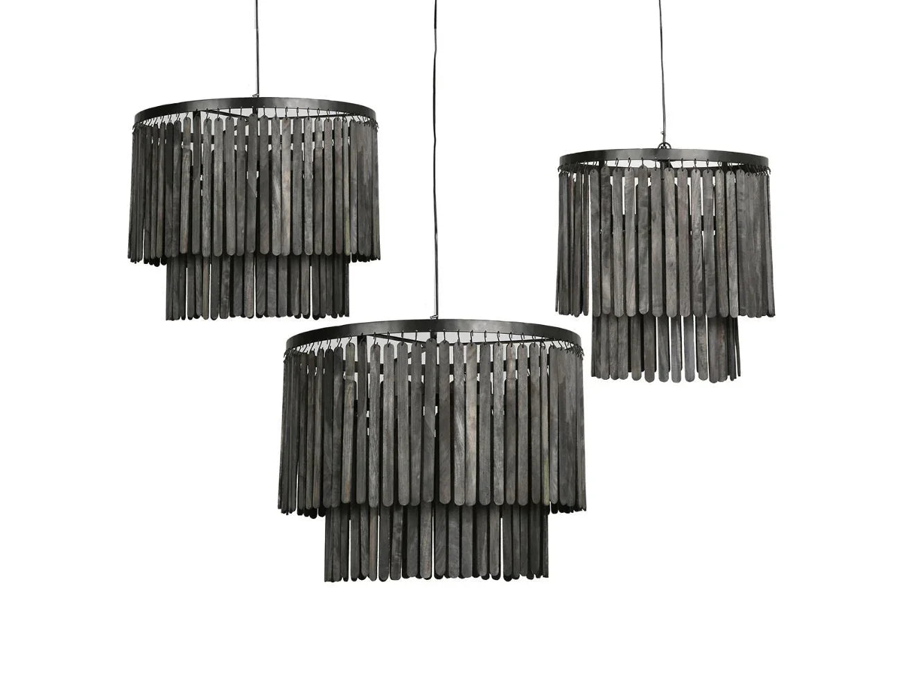 Hanglamp houten lamellen Sophie M - My Sober Home