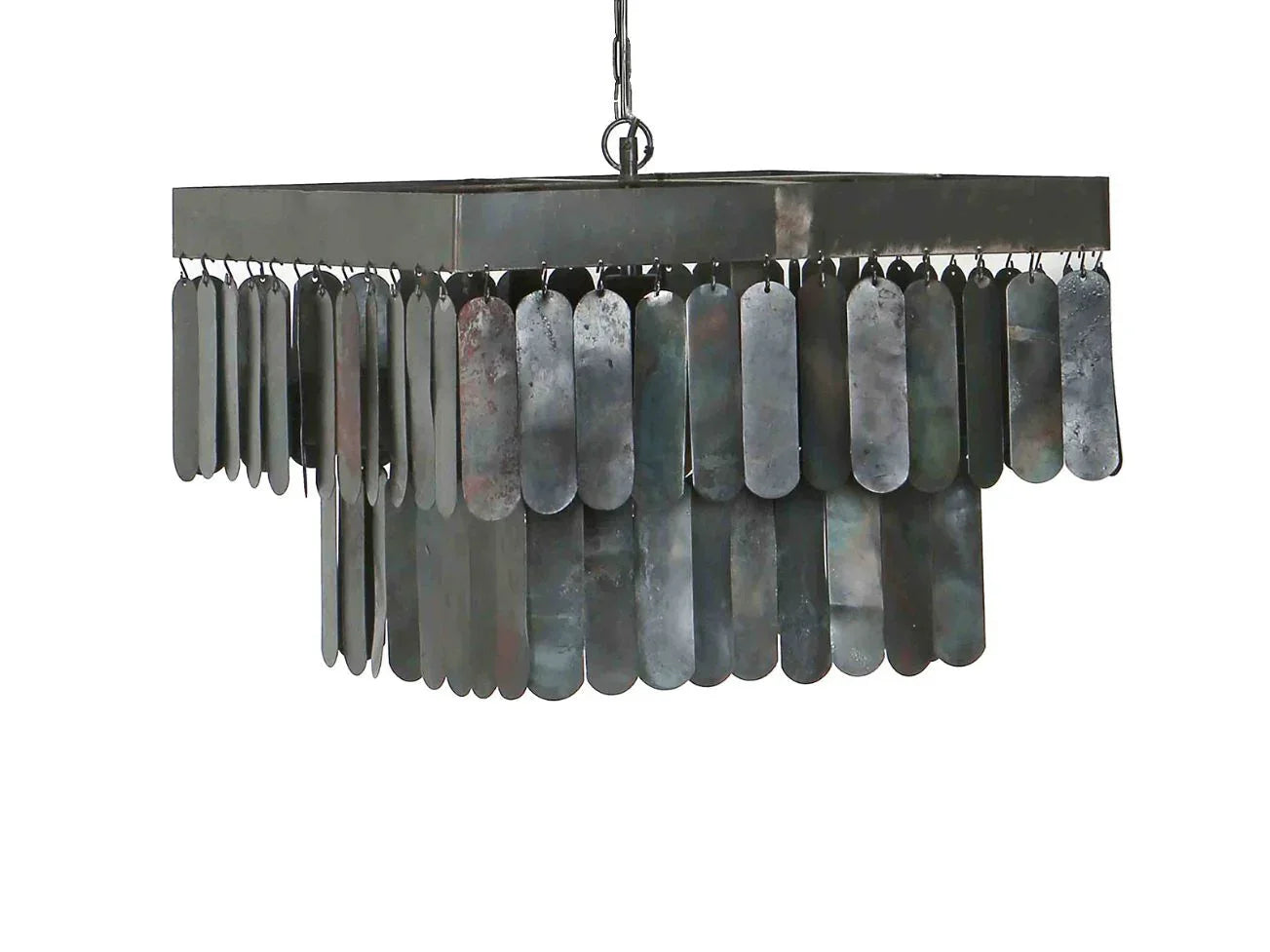 Hanglamp metalen schijven vierkant Lara M - My Sober Home