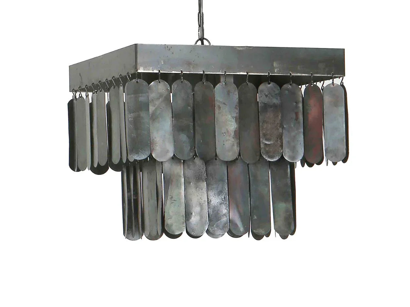 Hanglamp metalen schijven vierkant Lara S - My Sober Home