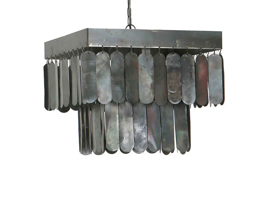 Hanglamp metalen schijven vierkant Lara S - My Sober Home