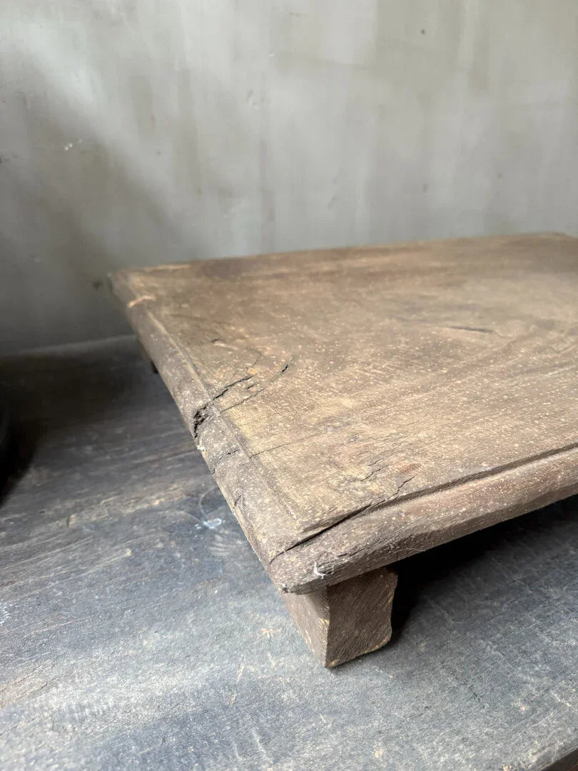 Oude houten bajot tafel / plank - My Sober Home