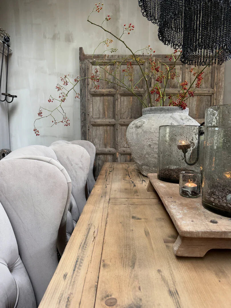 Oude houten bajot tafel / plank - My Sober Home