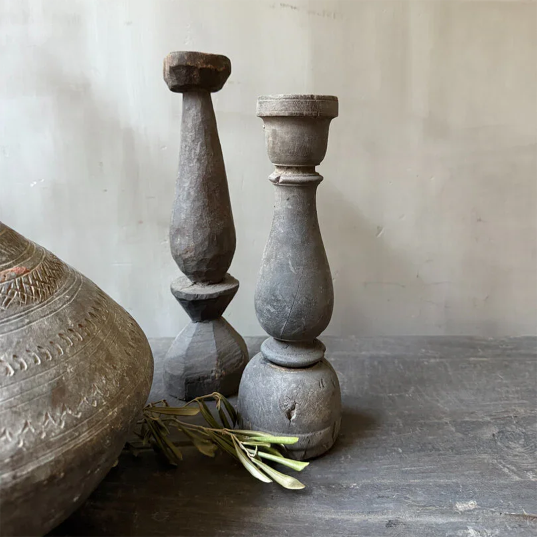 Wooden candlestick/baluster