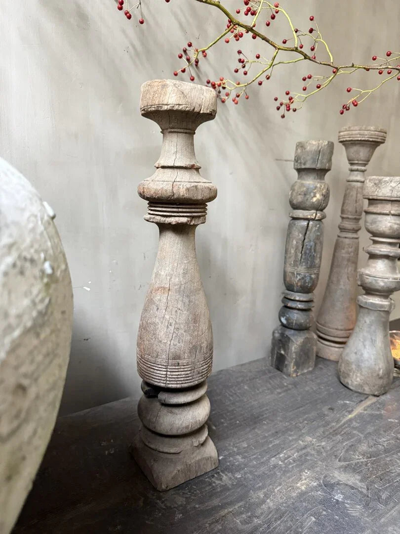 Houten kandelaar/baluster - My Sober Home