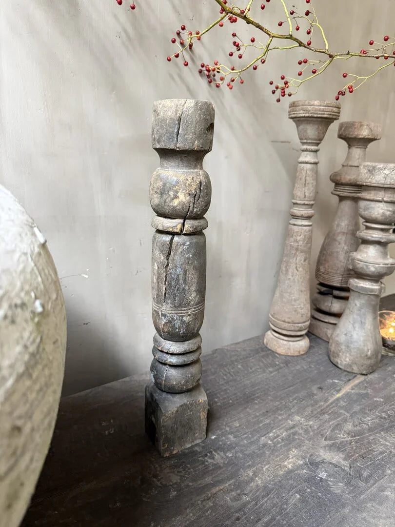 Houten kandelaar/baluster - My Sober Home