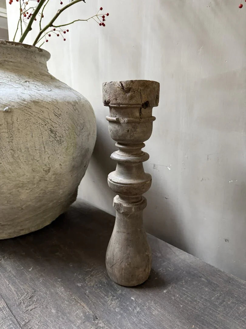 Houten kandelaar/baluster - My Sober Home