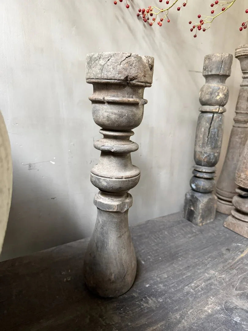 Houten kandelaar/baluster - My Sober Home