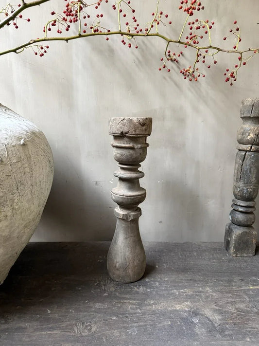 Houten kandelaar/baluster - My Sober Home