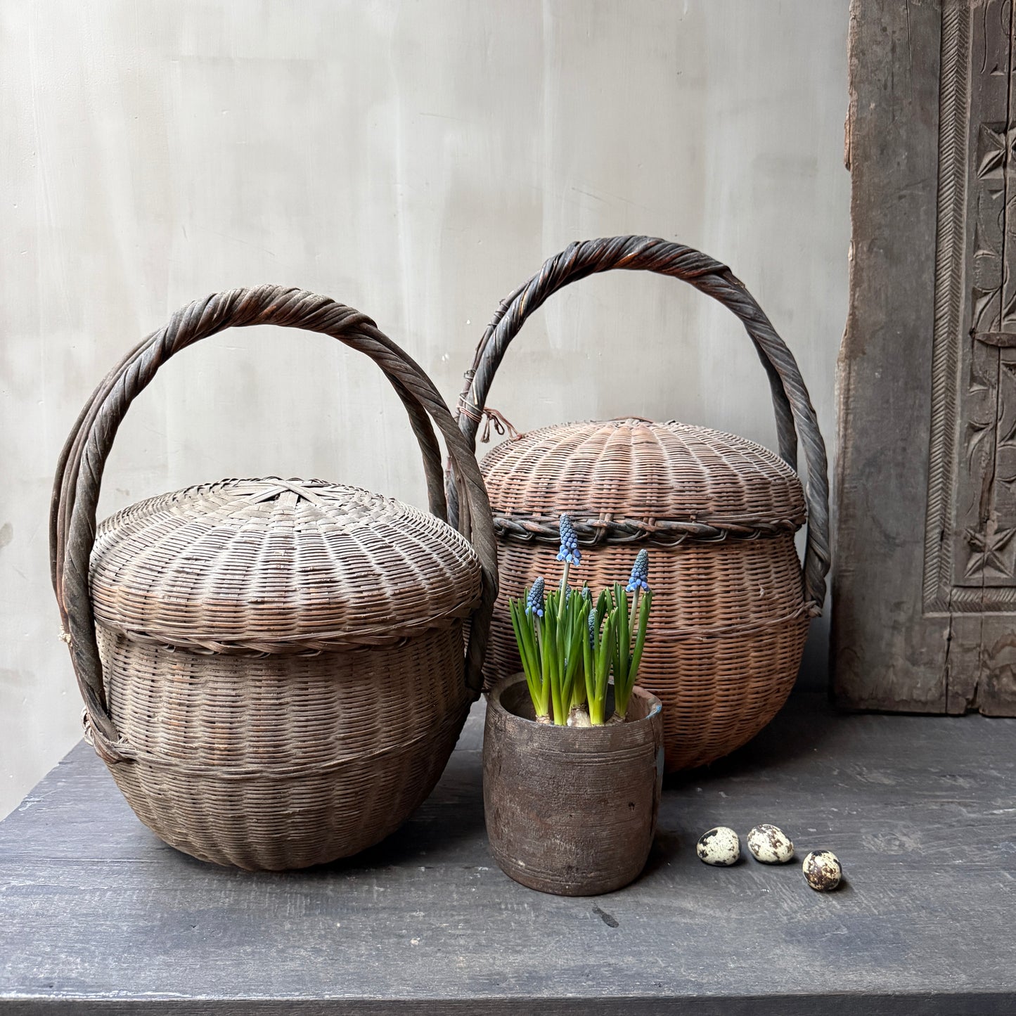 Chinese picking basket with handle