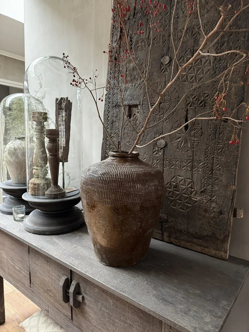 Antieke originele Aziatische kruik/pot - My Sober Home