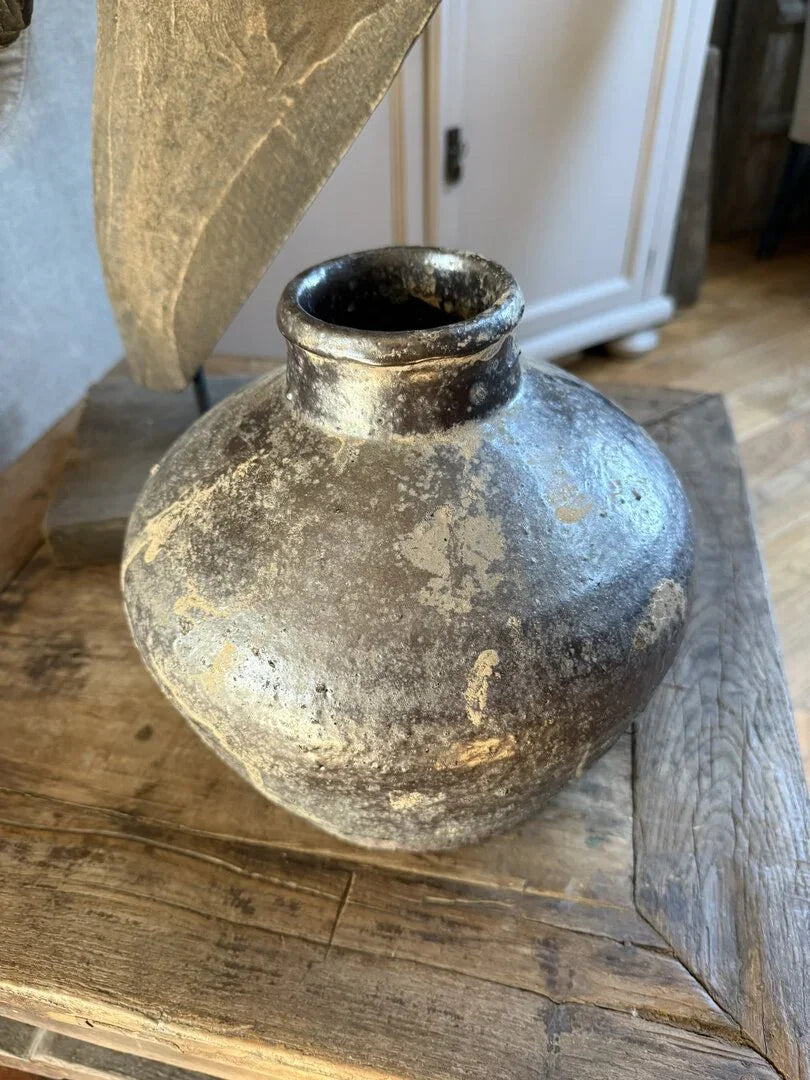 Chinese vaas / pot zwart - My Sober Home