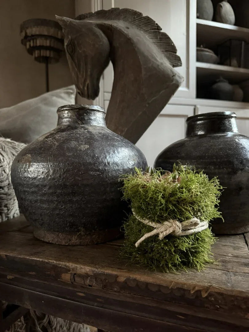 Chinese vaas / pot zwart - My Sober Home