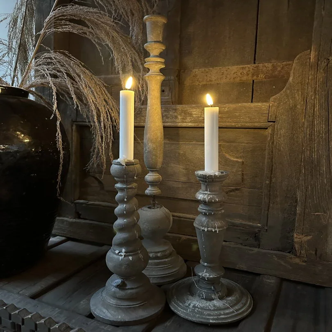 LED-Wachskerze, weiß, 15 cm (2 Stück)