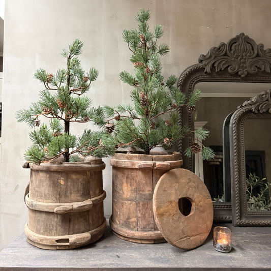 Authentieke oude houten karnton / boterkarn 3