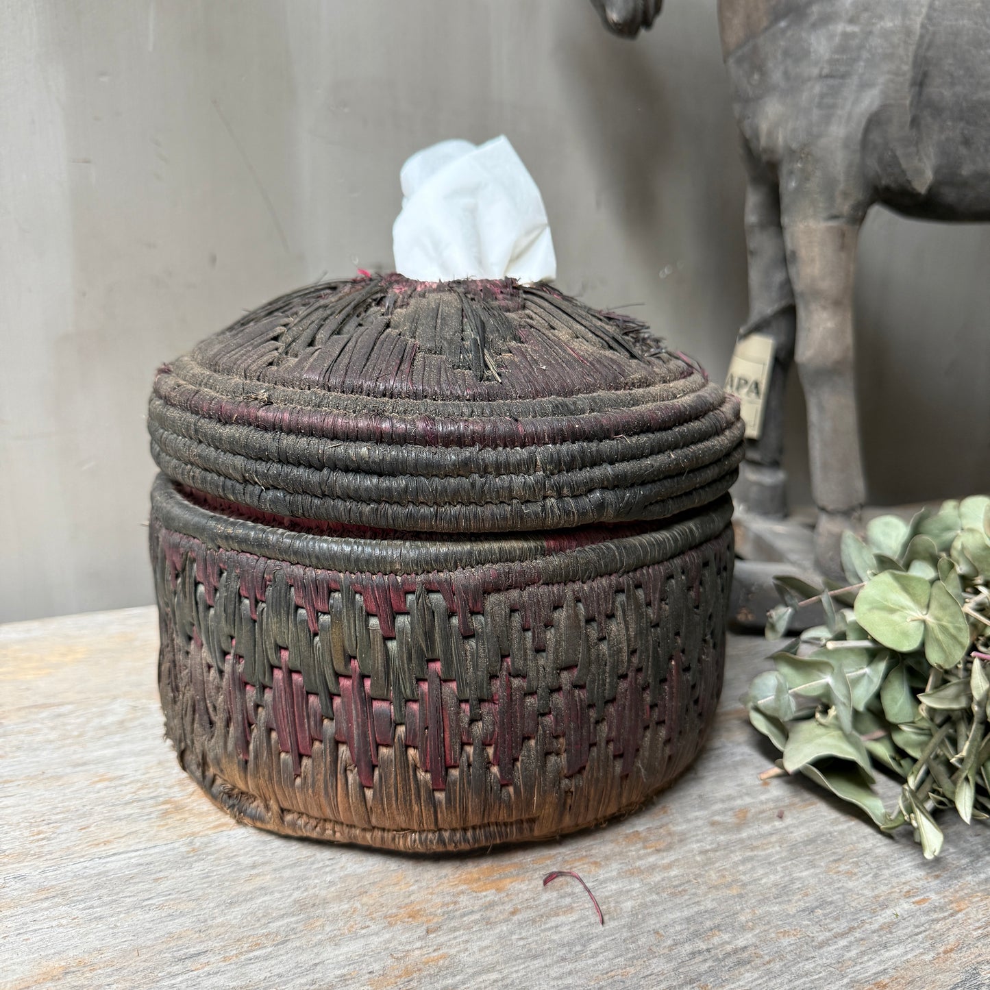 Oude originele mand / dessert basket mini donker