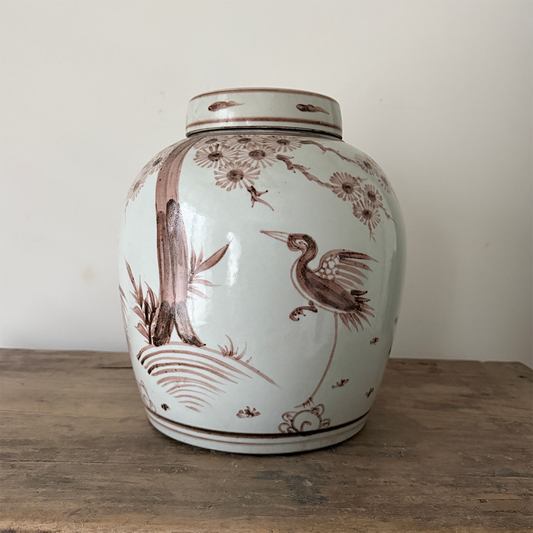 Antiker chinesischer Ingwertopf mit Deckel