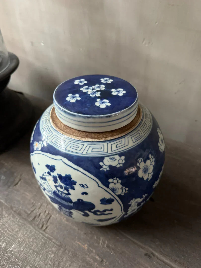 Antieke Chinese gember pot met deksel - My Sober Home