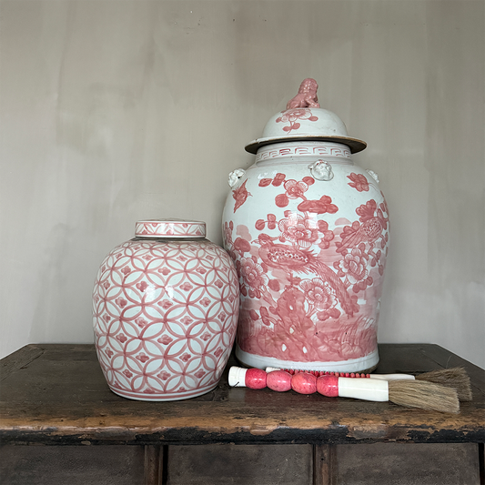 Chinese gember pot met deksel en oortjes