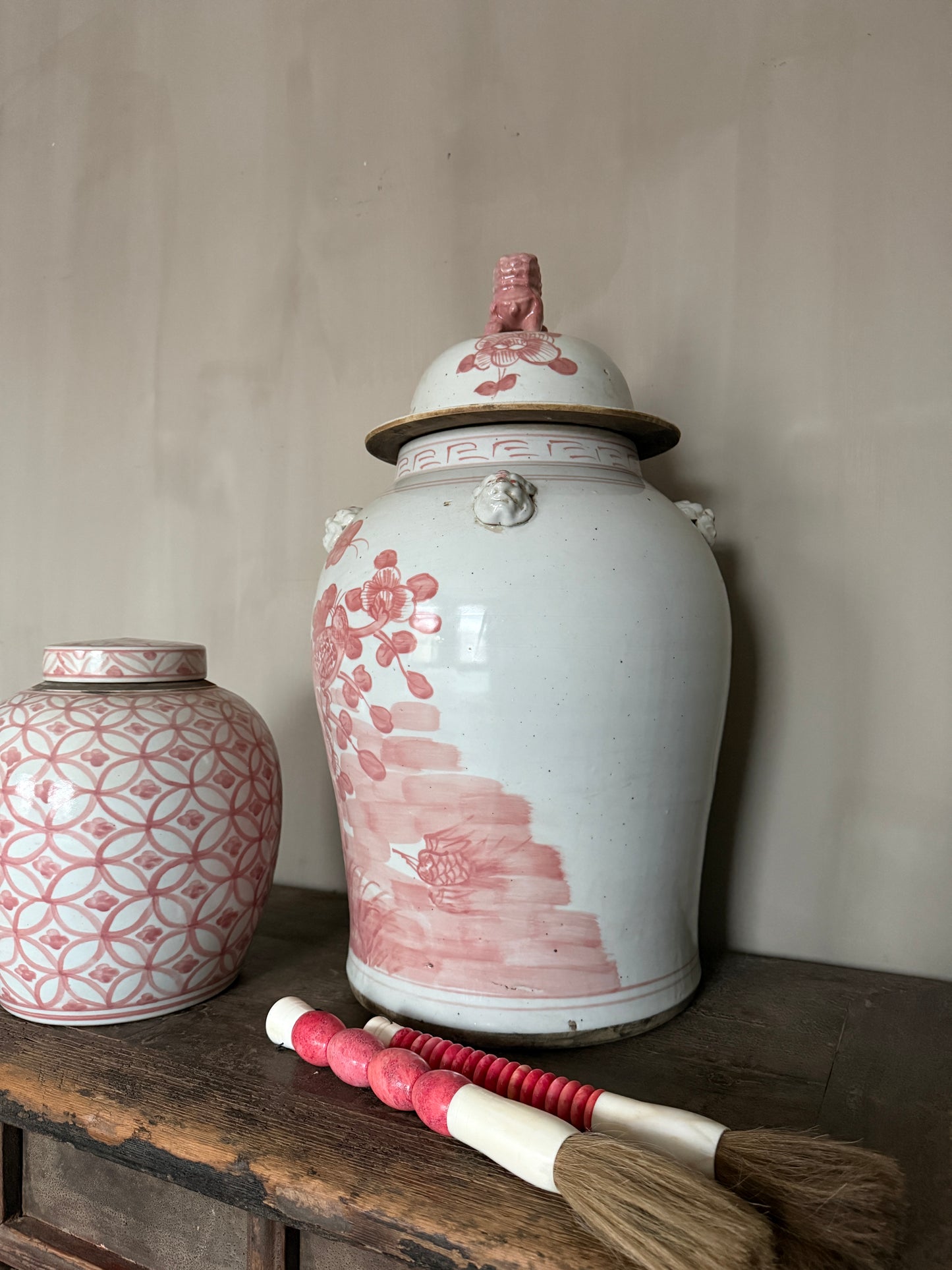 Chinese gember pot met deksel en oortjes