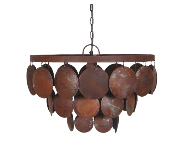 Pendant lamp metal round discs Lauren S