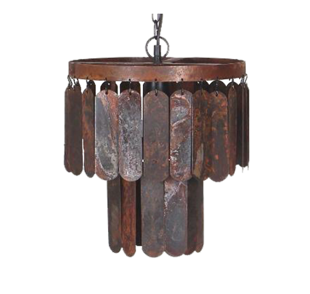 Pendant lamp metal discs Amber S