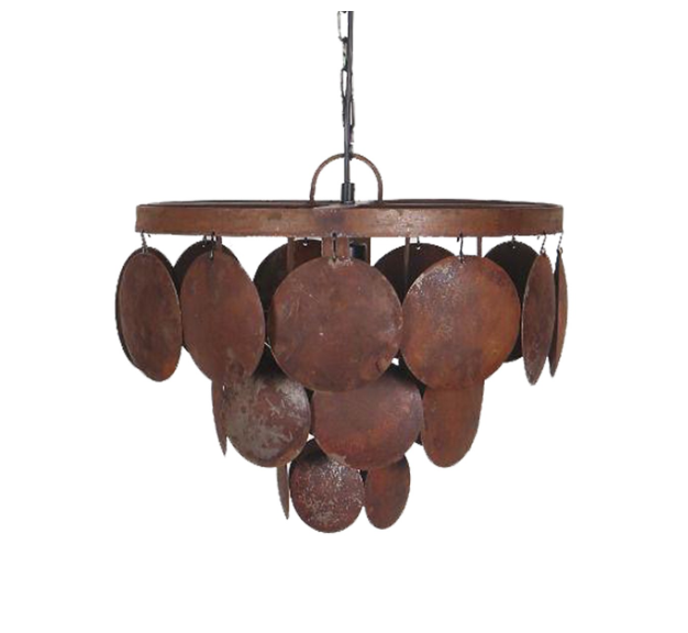 Pendelleuchte, runde Metallscheiben, Lauren S