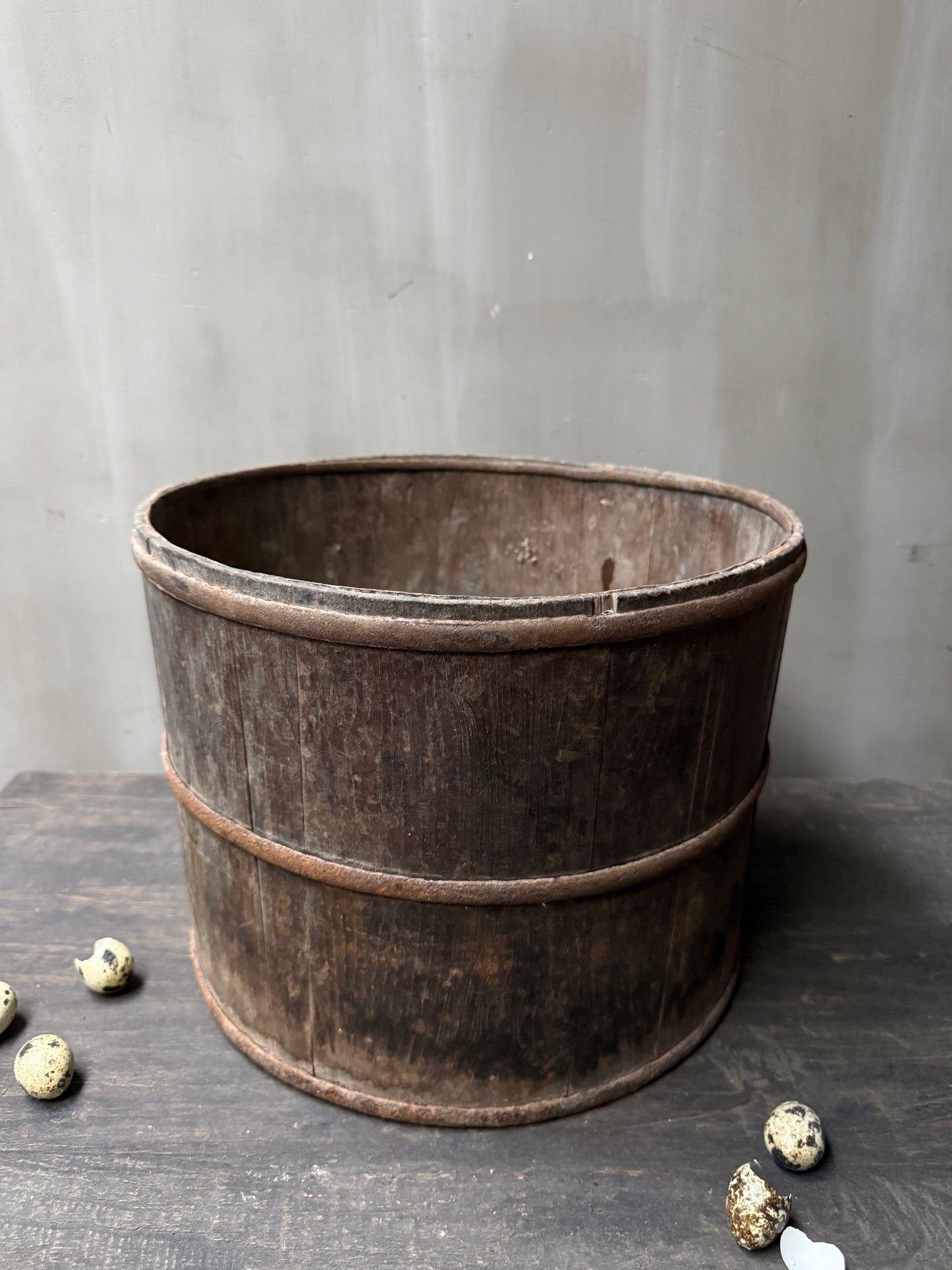 Oude houten bak / ton