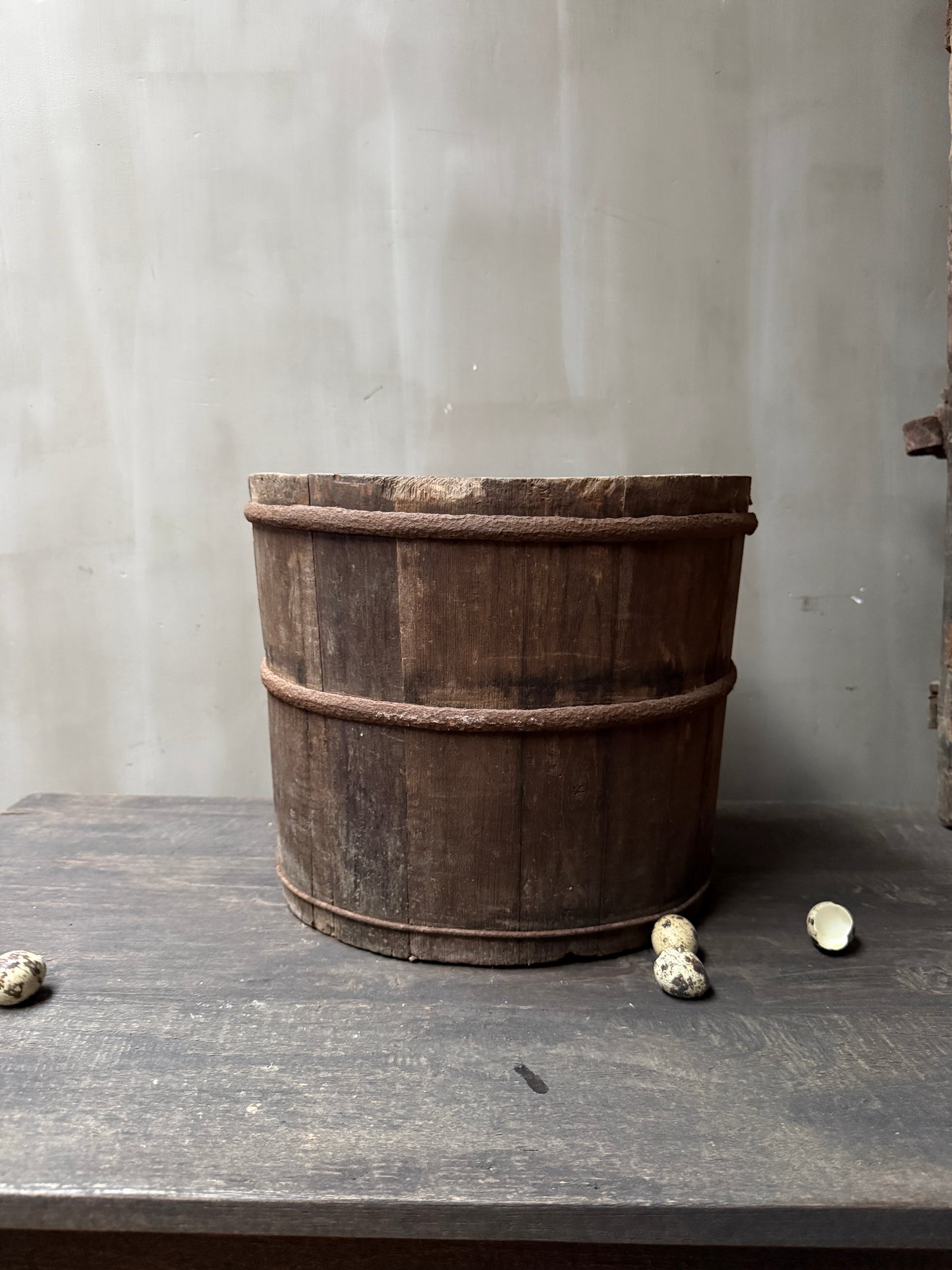 Oude houten bak / ton