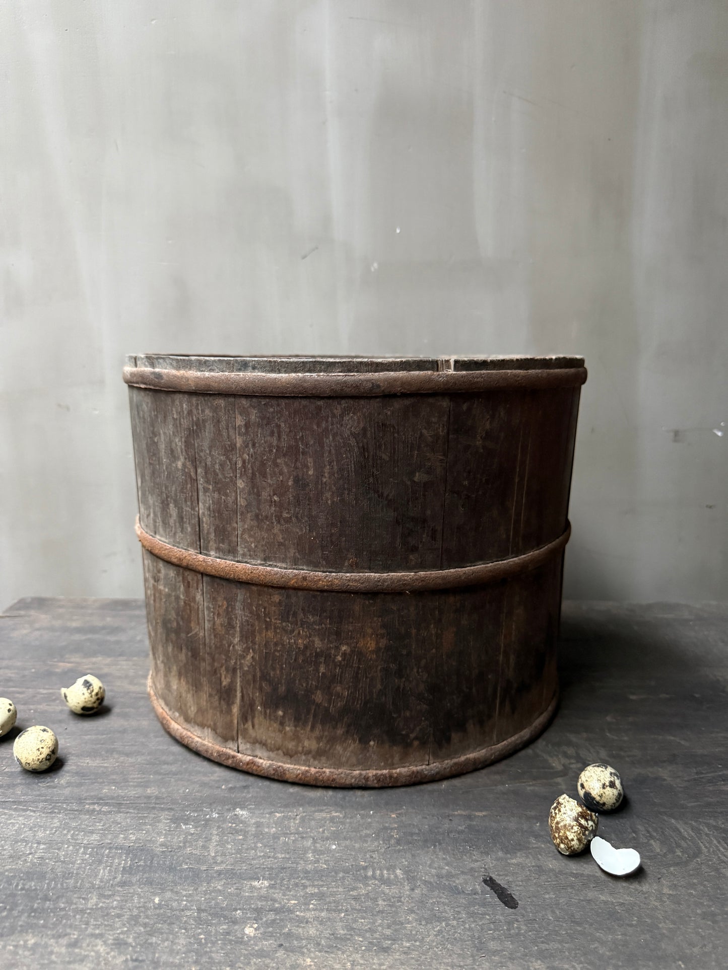 Oude houten bak / ton