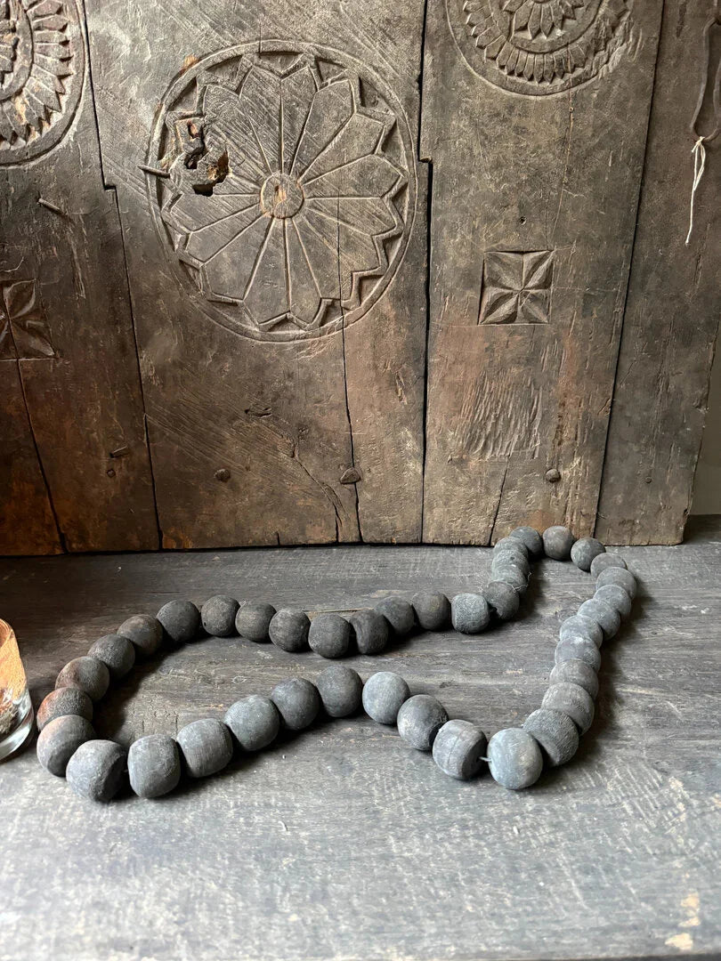 Grote houten kralen ketting - My Sober Home