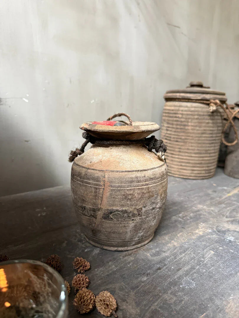 Houten kruikje met deksel - My Sober Home