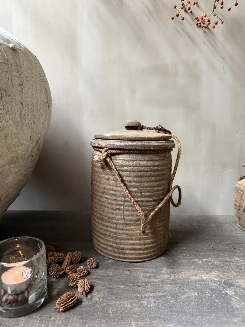 Houten kruikje met deksel - My Sober Home