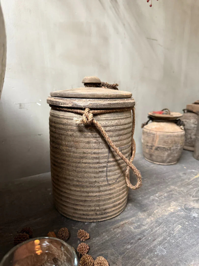 Houten kruikje met deksel - My Sober Home